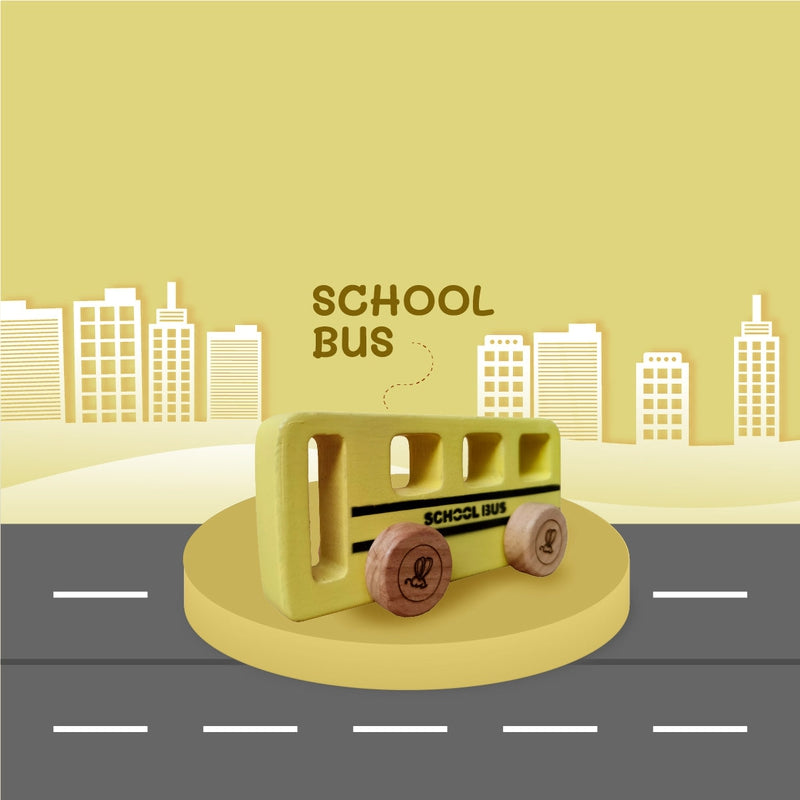 Push Along Car - School Bus