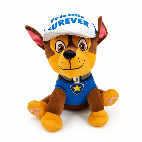 Original Chase with Cap Soft Toy - 25cm | Paw Patrol Puppy Soft Toy