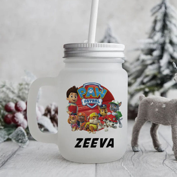 Personalised Frosted Mason Jar - (COD not Available)