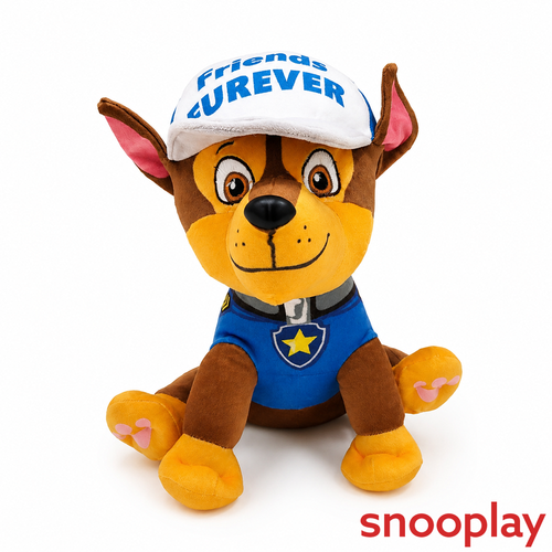 Original Chase with Cap Soft Toy - 25cm | Paw Patrol Puppy Soft Toy