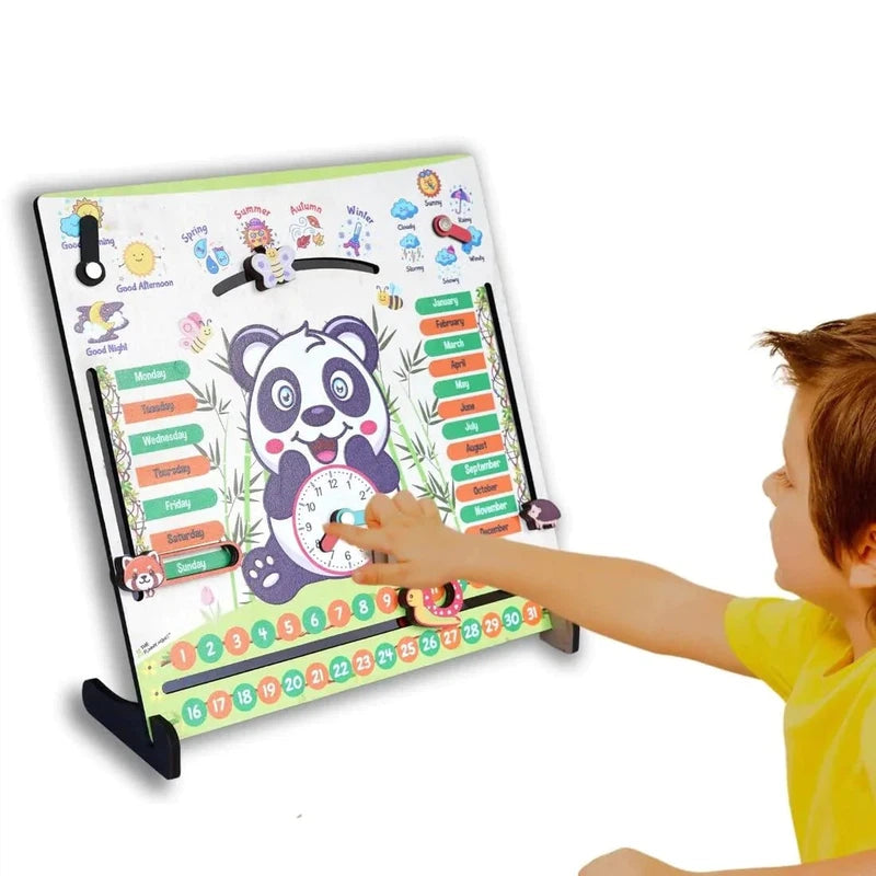 Wooden Panda Busy Board - 7 Activities