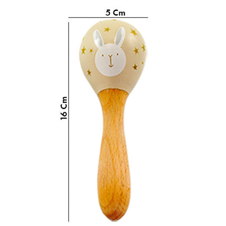 Wooden Rattle - Non-Toxic, Fun Exploration (6-12 Months)