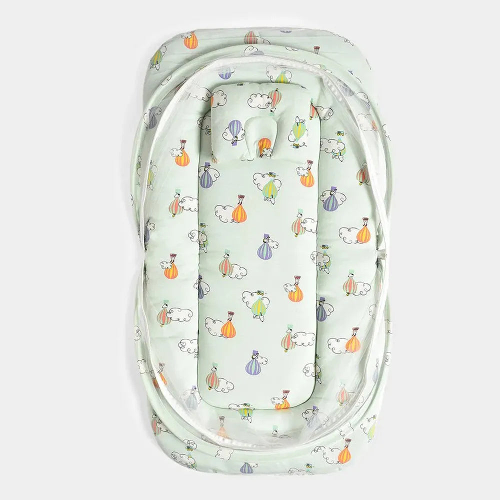 Mi Arcus Mosquito Net Mattress - Peanuts Snoopy Foam | Green