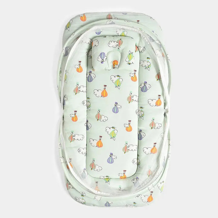 Mi Arcus Mosquito Net Mattress - Peanuts Snoopy Foam | Green