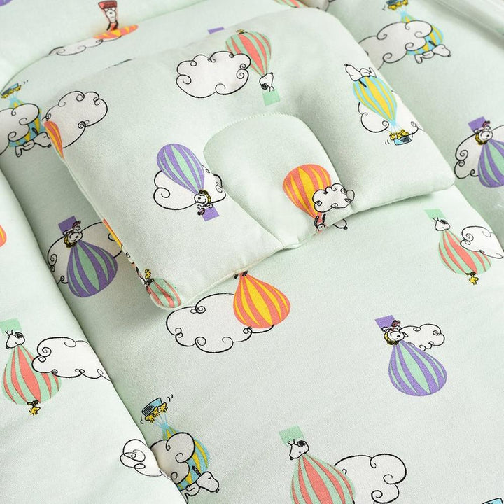 Mi Arcus Mosquito Net Mattress - Peanuts Snoopy Foam | Green