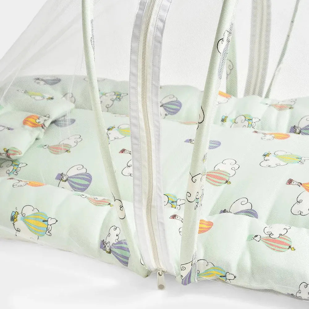 Mi Arcus Mosquito Net Mattress - Peanuts Snoopy Foam | Green