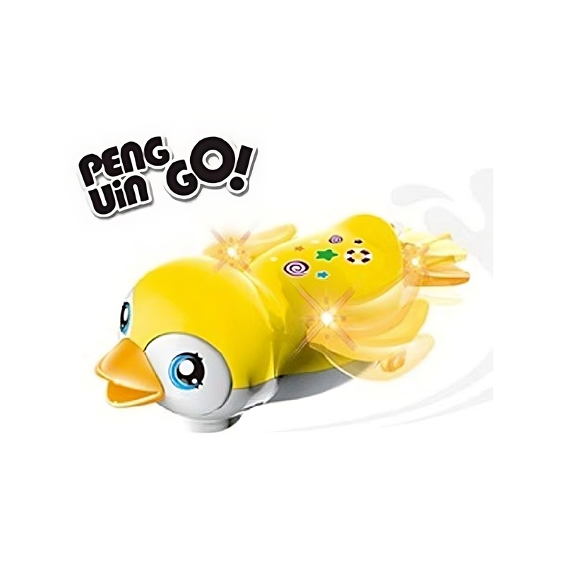 Battery Operated Go Penguin Vehicle Toy with Light, Music (Pack of 1) - Assorted Color