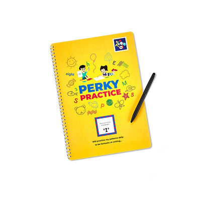 Early Learning Reusable Clean and Write Perky Practice Educational Workbook for Kids