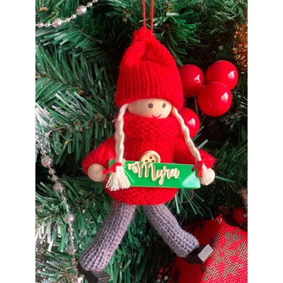 Personalized Red Turtleneck Sweater Wooden Doll | COD not Available