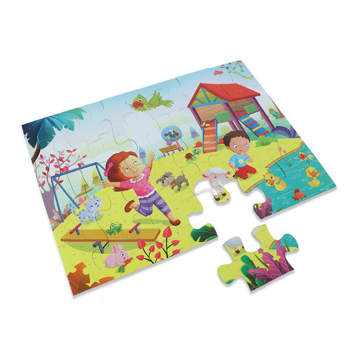 The Pet Animals- Jigsaw Puzzle (24 Piece + Educational Fun Fact Book)