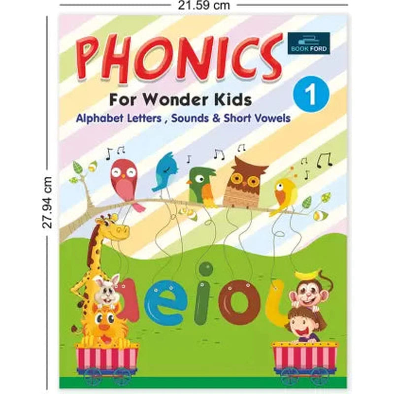 Phonic For Wonder Kids - Alphabets Letters, Sounds & Short Vowels - Part - 1 Learning Books For Kids