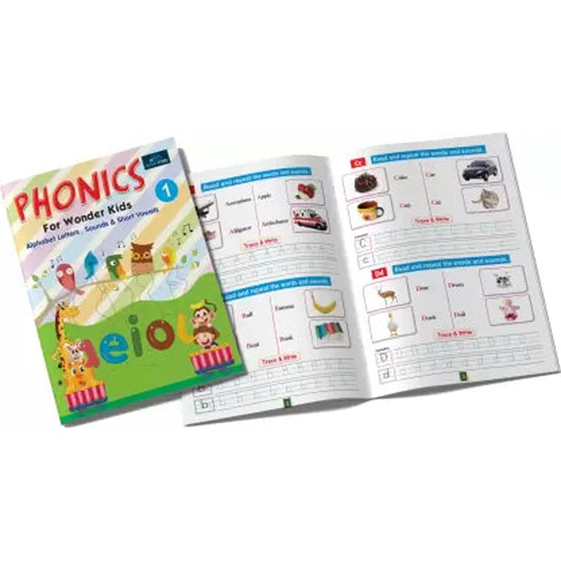 Phonic For Wonder Kids - Alphabets Letters, Sounds & Short Vowels - Part - 1 Learning Books For Kids