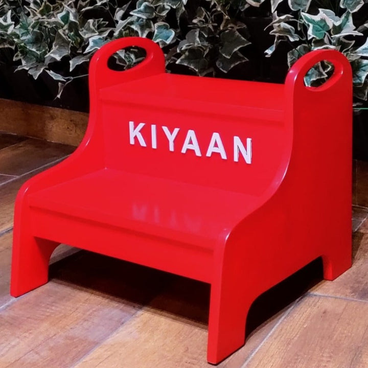 Personalised 2 Steps Wooden Step Stool  (1-3 Years) | COD Not Available