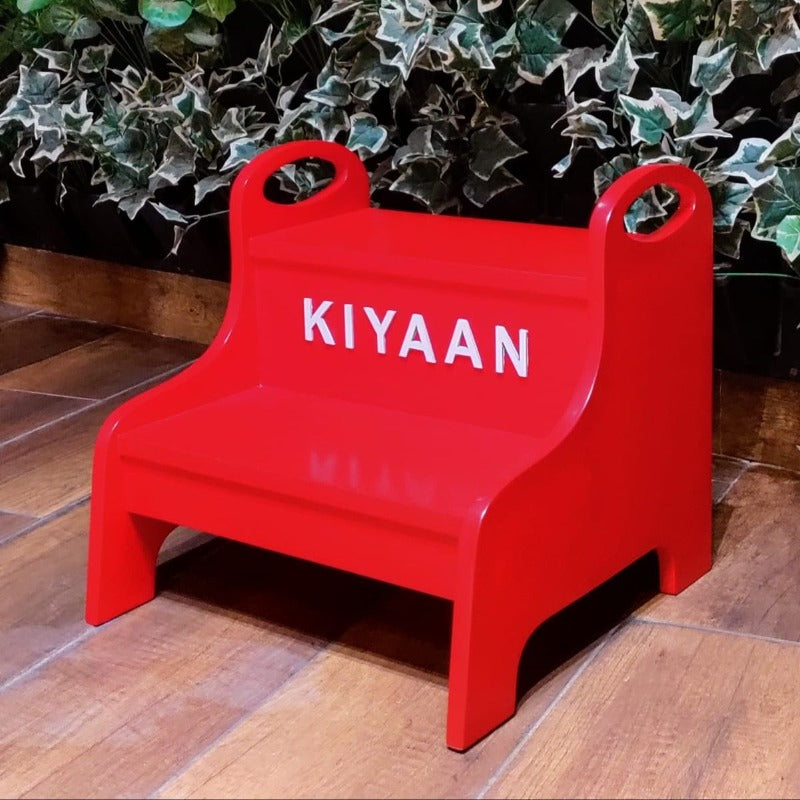 Personalised Wooden Step Stool - 2 Steps (1-5 Years)