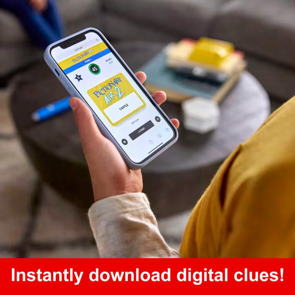 Mattel Pictionary Air 2 - Interactive Family Drawing Game | Light Pen, App Features & Screen Casting (8 Years till Grown Ups)
