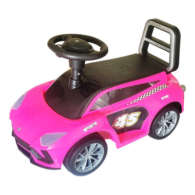 Ride on & Push Car with Horn, Steering, Backrest and Under Seat Storage - Pink