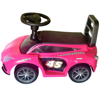 Ride on & Push Car with Horn, Steering, Backrest and Under Seat Storage - Pink