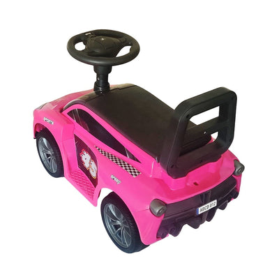 Ride on & Push Car with Horn, Steering, Backrest and Under Seat Storage - Pink