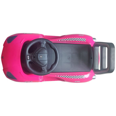 Ride on & Push Car with Horn, Steering, Backrest and Under Seat Storage - Pink