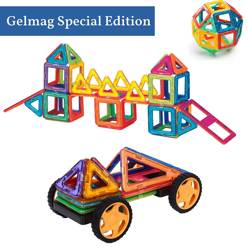 Gelmag Blocks Train Set (50 Pcs) Magnetic Tiles