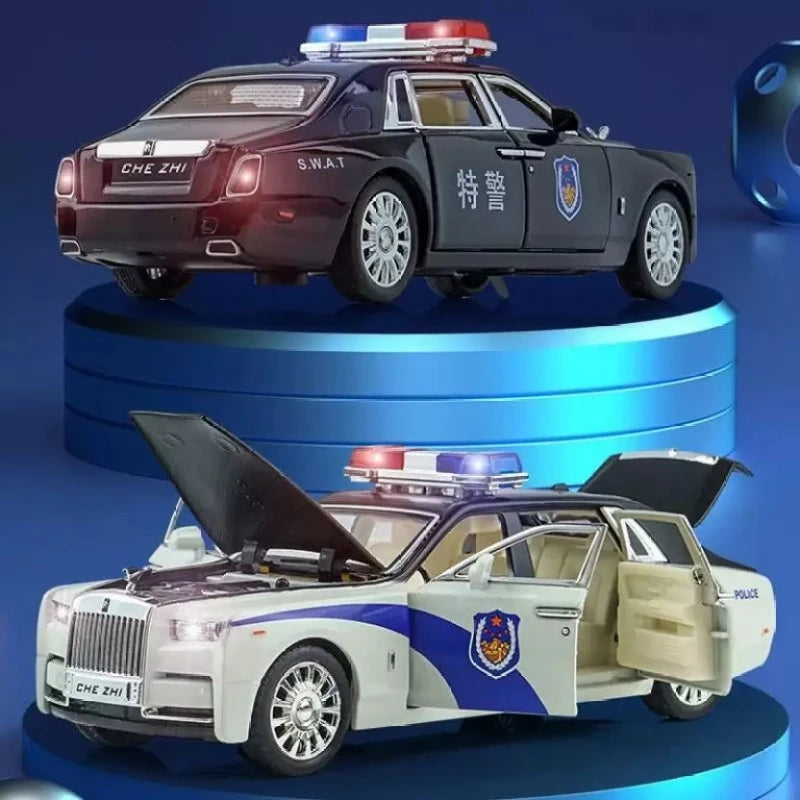 1:32 Police Metal Car Resembling Rolls Royce Phantom | Open Door | Light Music - Assorted Colours