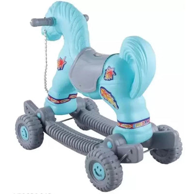 Ride-on 2 in 1 Horse Rocker (Blue/Grey)