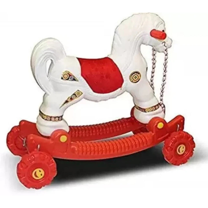 Ride-on Pony Horse 2 in 1 Rocker (Maroon/White)