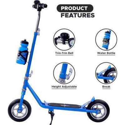 Power Ranger 2 Wheeler Scooter for Kids with Sipper Stand & Bell (Blue)