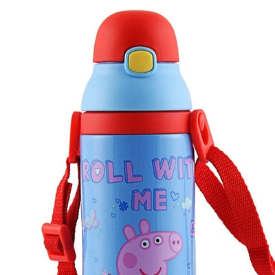 Youp Stainless Steel Insulated Orange Color Peppa Pig Kids Sipper Bottle LOGAN - 500 ml