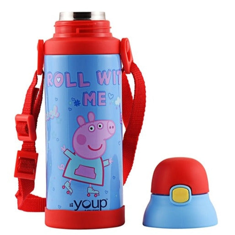 Peppa Pig Stainless Steel Flask Insulated Sipper Water Bottle for Boys Kids