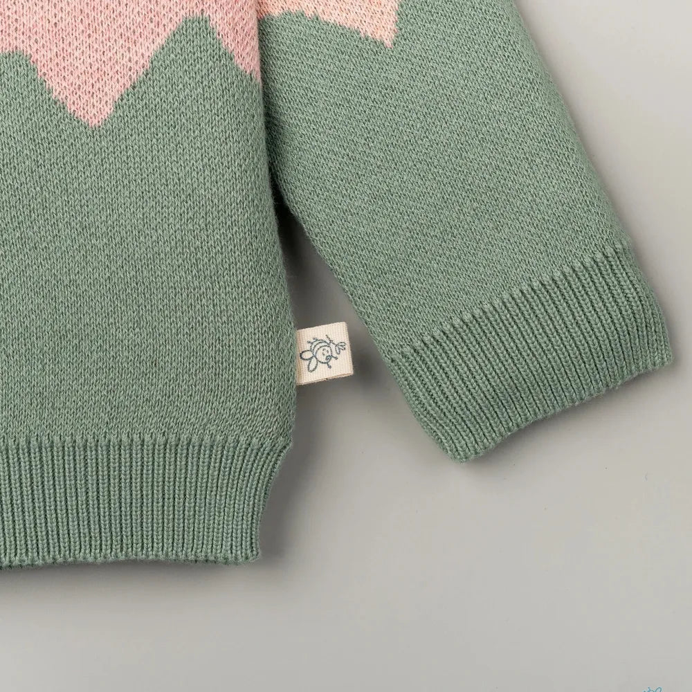 Beelittle Green Touch Organic Cotton Sweater