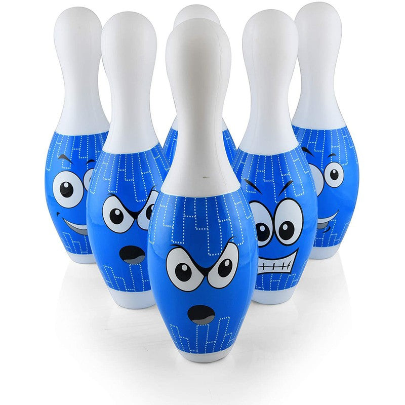 6 Pin and Ball Set for Bowling (Blue)