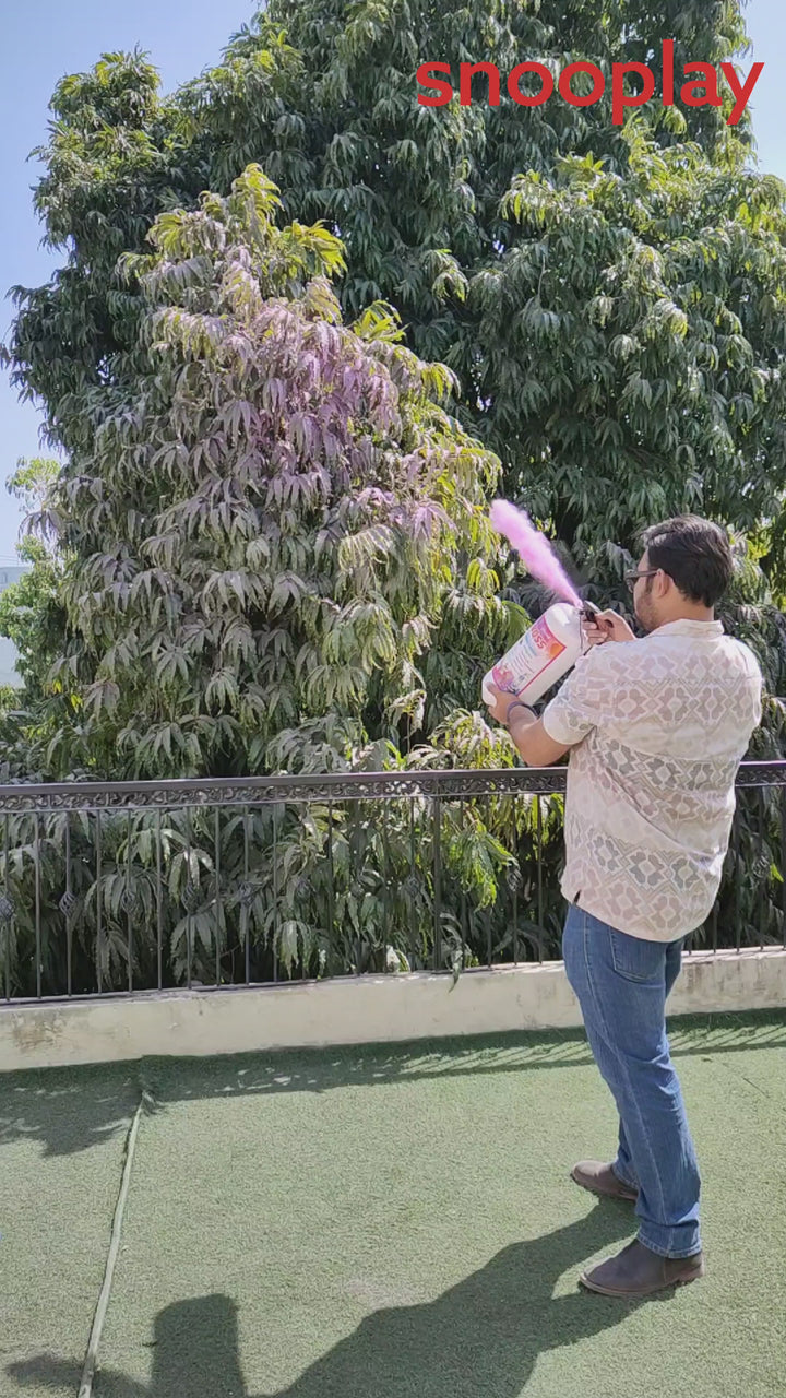 Set of 2 Premium Holi Non-Toxic Color Cylinders - 4 Kg Each | High Density & Vibrant Holi Powder | Assorted Colours & Prints