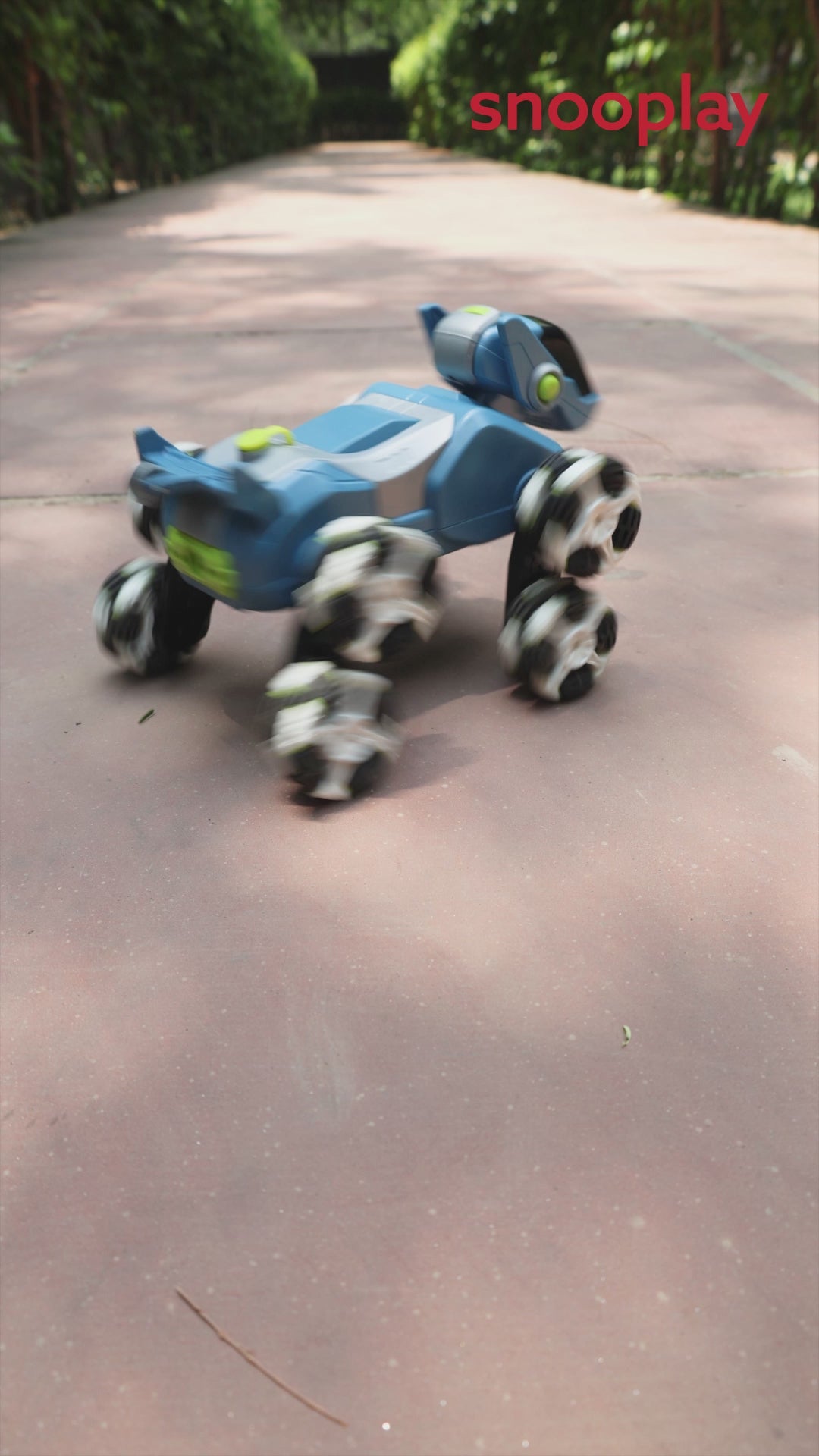 Lunar Pioneer 8 Wheel Remote Control Stunt Robot Dog - Spray, Music & Lights | 2.4GHz 360° Spin Action Toy (6-12 Years)