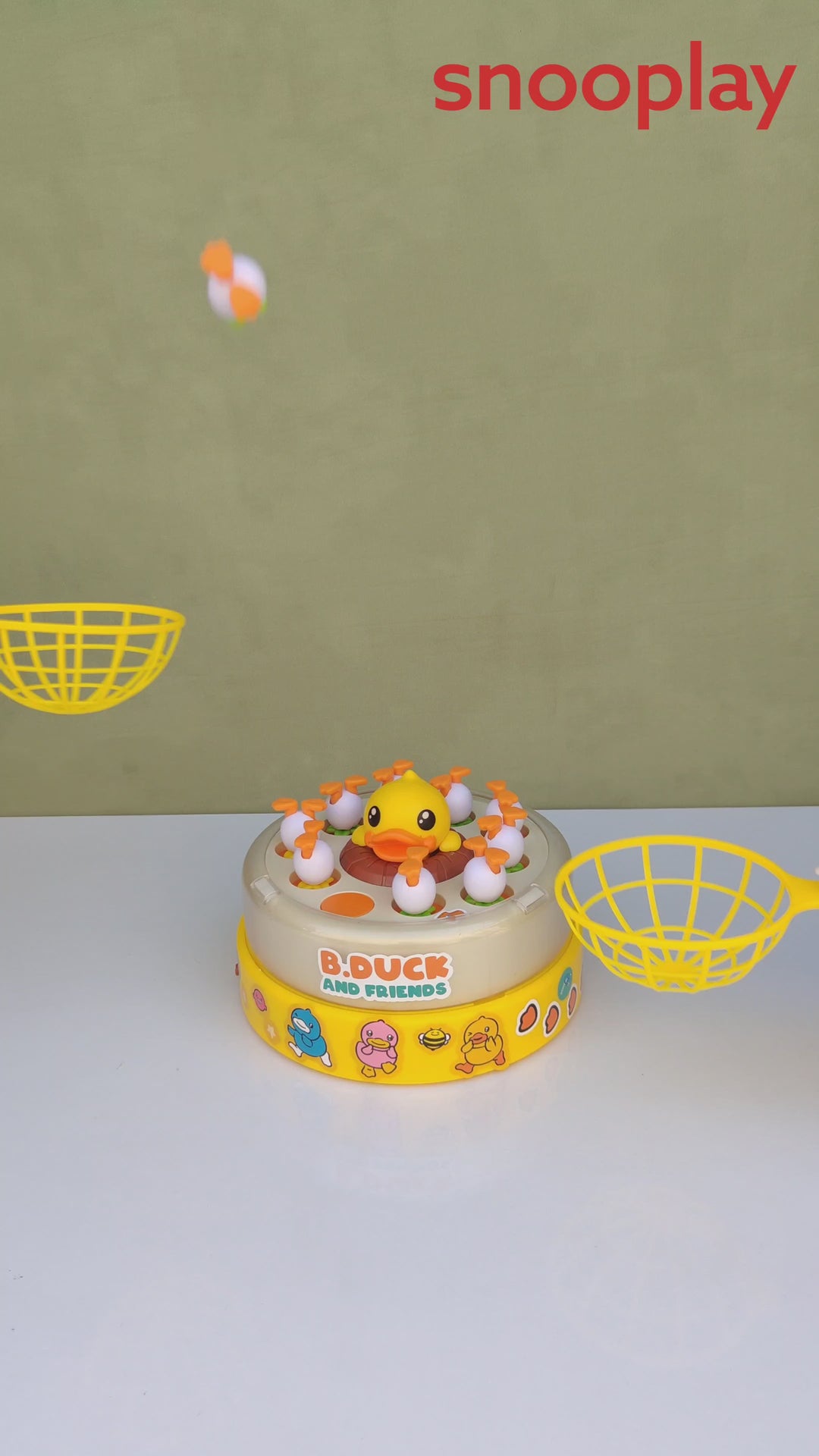 Duck & Friends: Bounce & Catch Rotating Game | Popping Eggs Action Fun (3-6 Years)