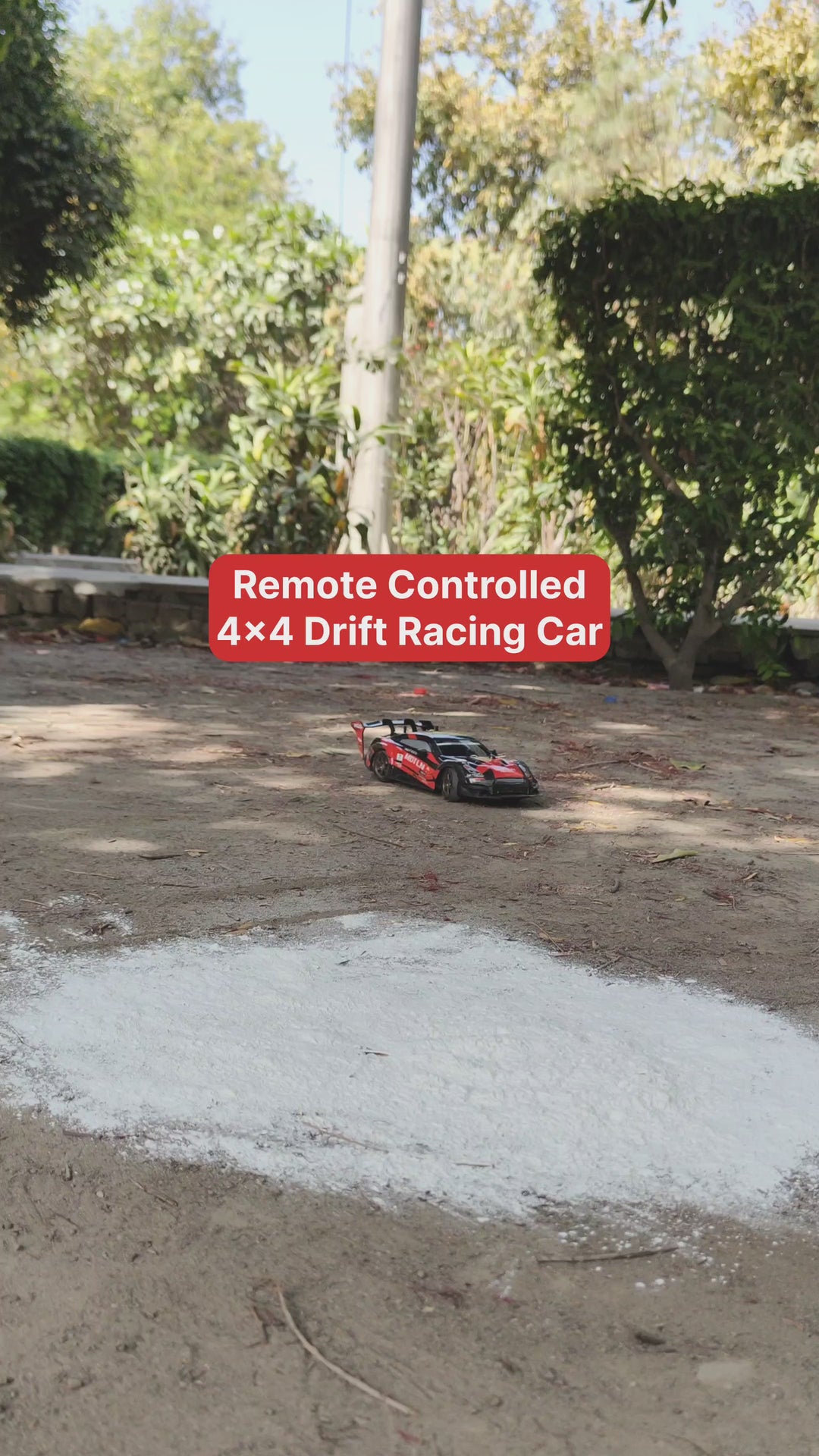 Remote Control 4x4 Drift Racing Car with 4 Spare Wheels - 2.4GHz Frequency, Light & Sound | 1:16 Scale (5-12 Years) | Assorted Colors