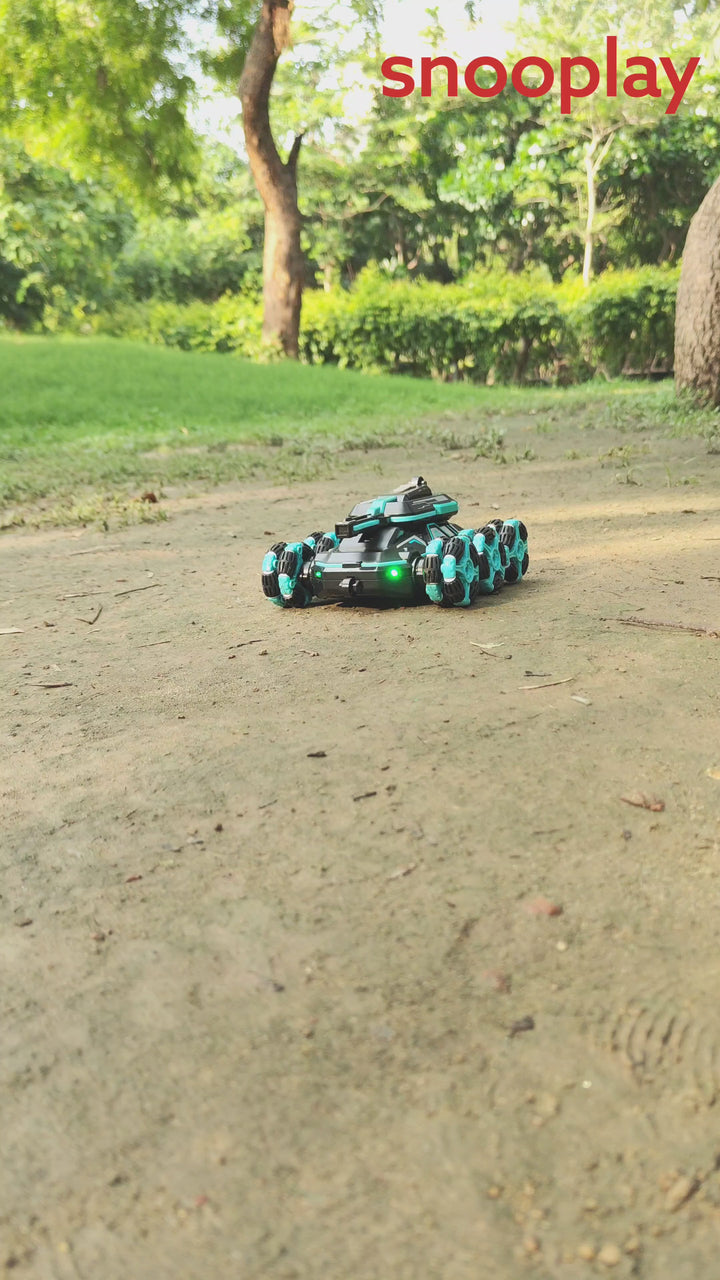 6 WD Remote Control Spray Stunt Car | 360° Rotation, LED Light, Music (6-14 Years)