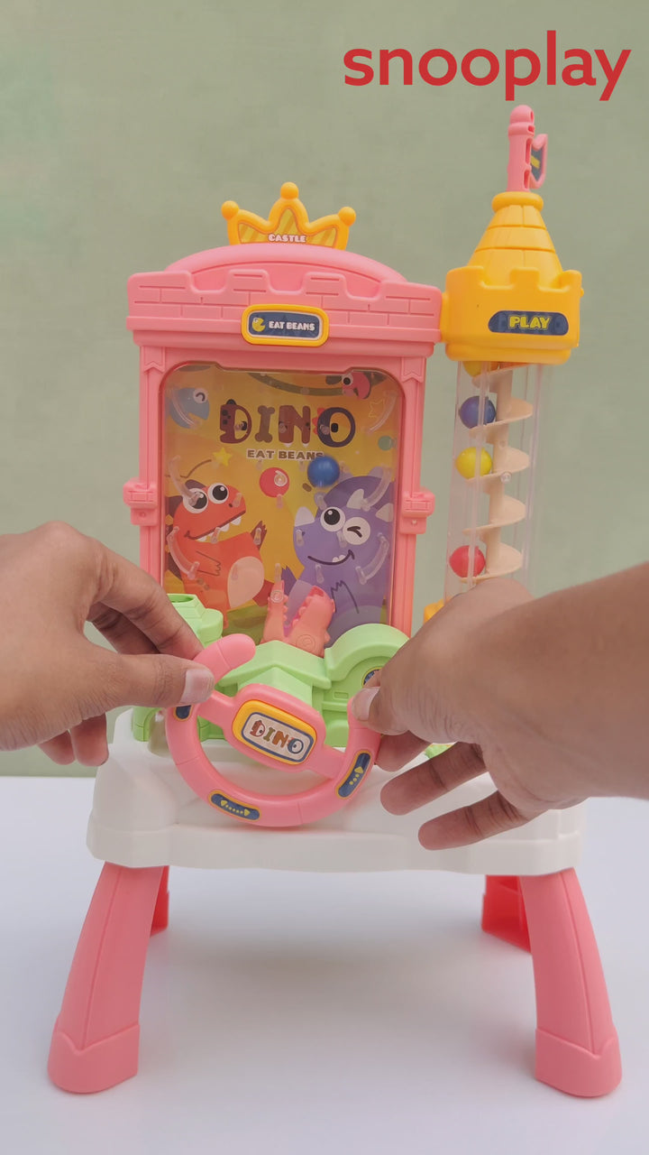 Dinosaur Bead Catcher Playset Game with 22 Multicolour Balls, Light & Music (8-10 Years)