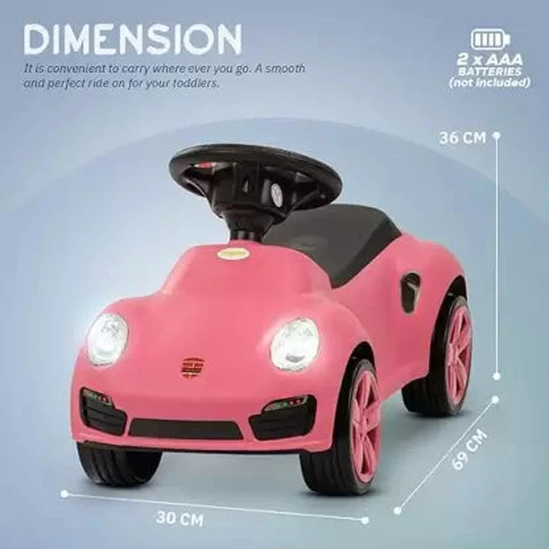 Push Ride-on | Bolt Push Rider Car with Music, Light & Comfort Seat | Pink | COD Not Available