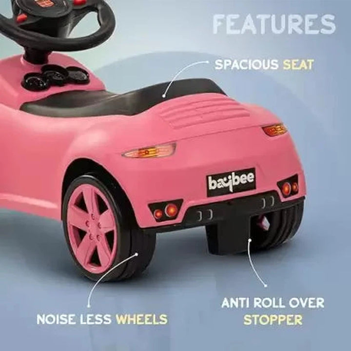 Push Ride-on | Bolt Push Rider Car with Music, Light & Comfort Seat | Pink | COD Not Available