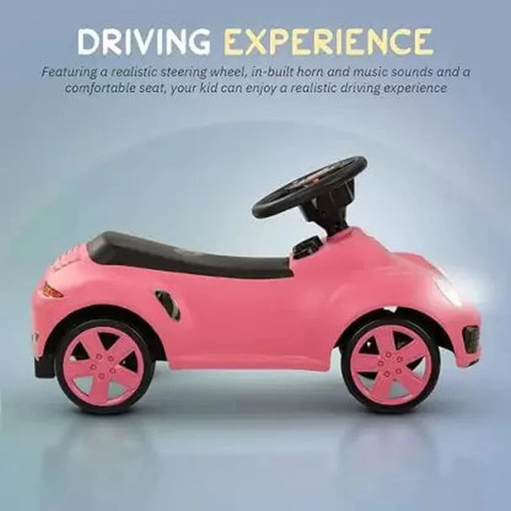 Push Ride-on | Bolt Push Rider Car with Music, Light & Comfort Seat | Pink | COD Not Available