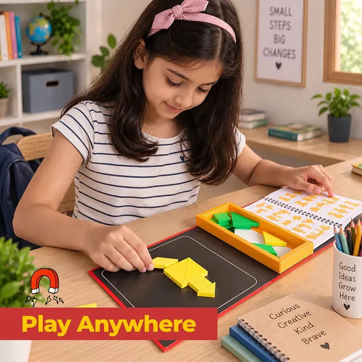Toykraft Tangram Senior Magnetic Puzzle – Brain Booster & Cognitive Game
