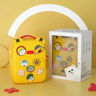 Quirky Yellow Tic Tac Movable Trinkets Backpack