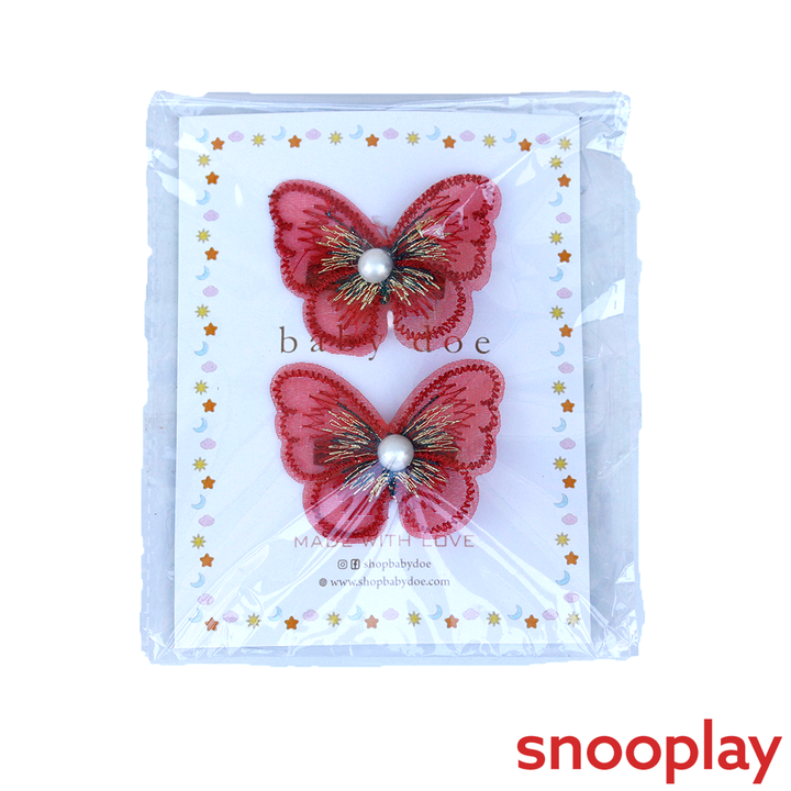 Baby Doe Net Butterfly Hair Clips | Net Fabric