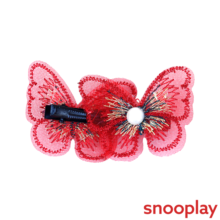 Baby Doe Net Butterfly Hair Clips | Net Fabric