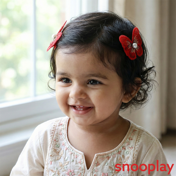 Baby Doe Net Butterfly Hair Clips | Net Fabric