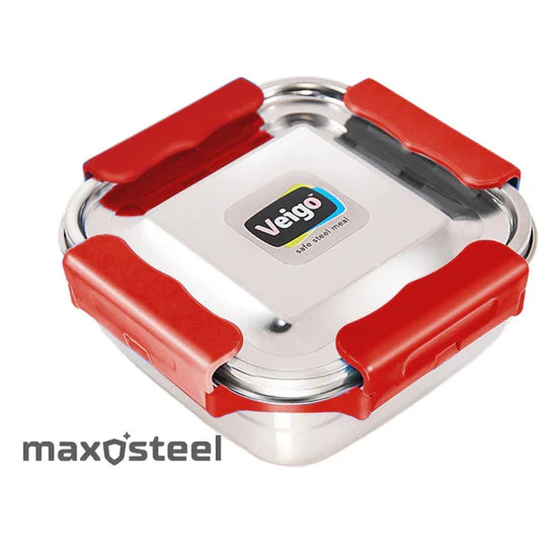 Maxosteel Medium Leakproof & Airtight Lunch Box with Reverse Clip Mechanism (450ml)