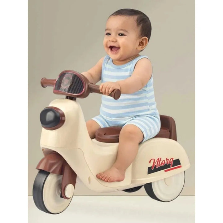Bhasin Ntorq Kids Ride-On Scooter | Music & Lights | Battery-Free Push Ride-On Toy | Kids Scooter