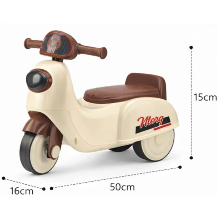 Bhasin Ntorq Kids Ride-On Scooter | Music & Lights | Battery-Free Push Ride-On Toy | Kids Scooter