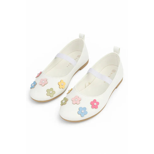 Baby Doe White Daisy Ballerina Shoe